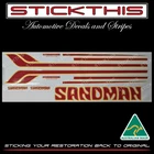 HZ Sandman Decals Stripes Stickers SCREEN PRINTED - CORRECT AS ORIGINAL DY3 Mid