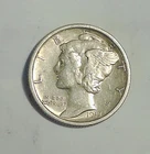 AU+ 1917-S Mercury Windged Liberty Silver Dime