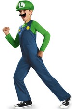 Super Mario Brother Luigi Classic Child Costume