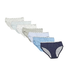 Calvin Klein Set of 7 Girls Bikini Underwear Cotton Stretch Panties Large Size