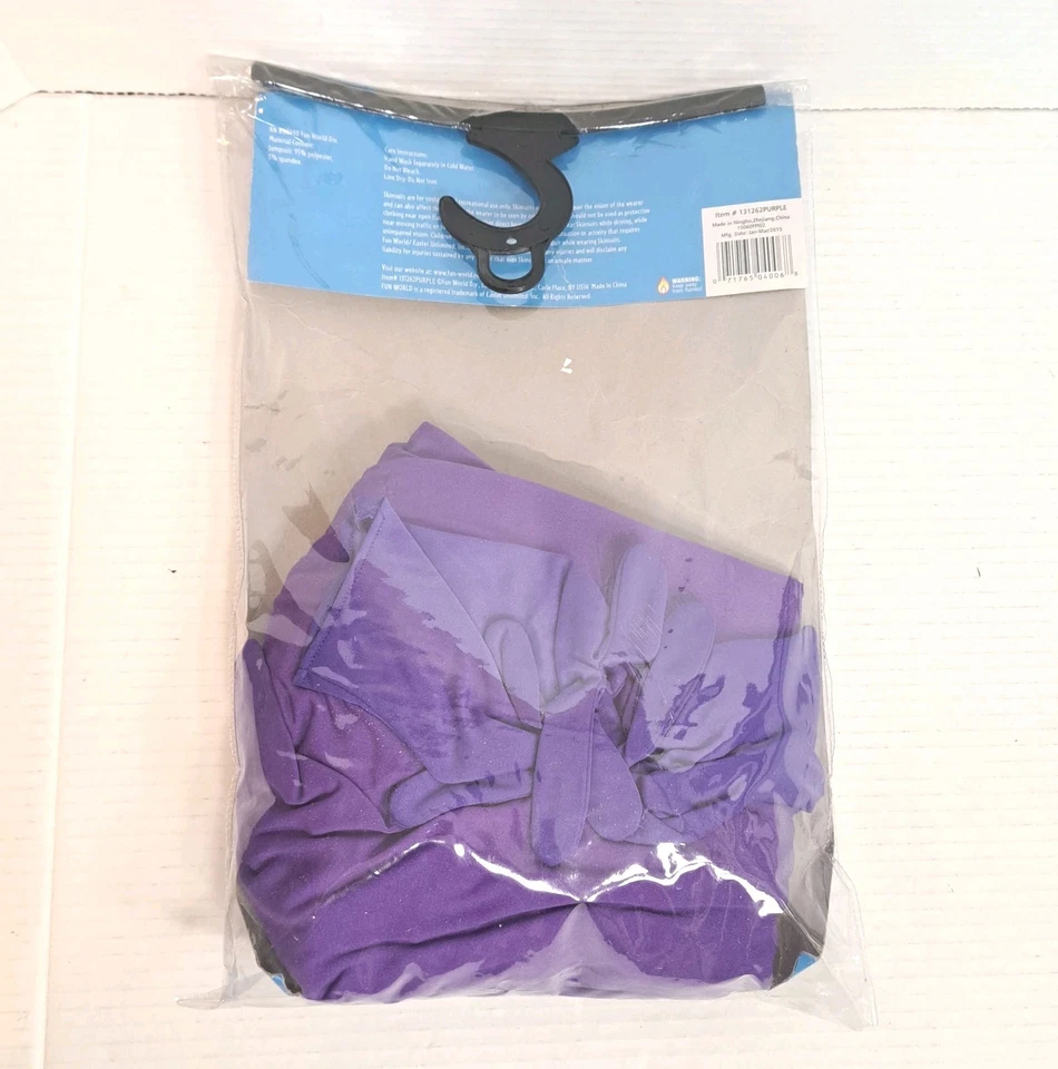 Traje de piel de spandex púrpura para niños disfraz cuerpo completo grande 12-14 Halloween unisex Foto 3 de 4