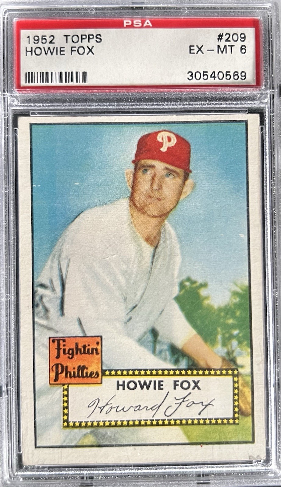 1952 Topps Set Break #209 Howie Fox - PSA 6 (EX-MT)