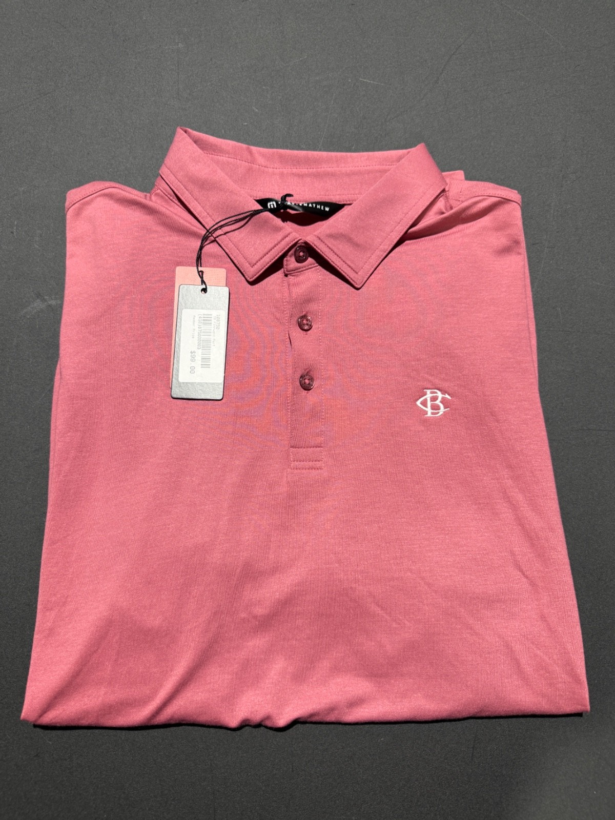Nwt Men's Travis Mathew Featherweight Polo, Size: Xl, Color: Rose Wine (M5.4)