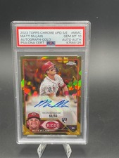 2023 Chrome Update Sapphire Matt McLain Gold Refractor Autograph RC /50- PSA 10