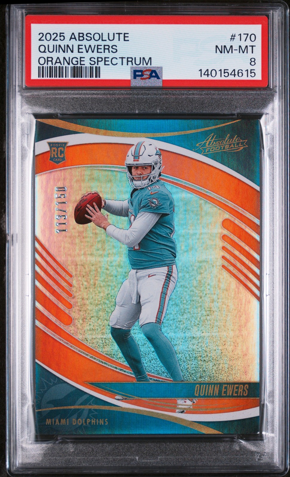 Quinn Ewers Panini Absolute #170 Orange Spectrum