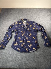 Rustler by Wrangler Youth XL Western Snap Shirt Blue Rodeo Cowboy Print