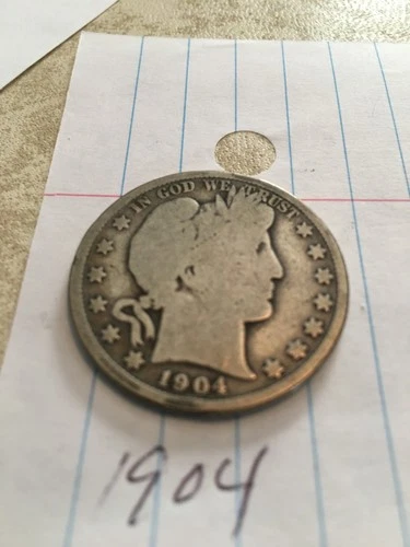 1904 P Barber Silver Half Dollar  good