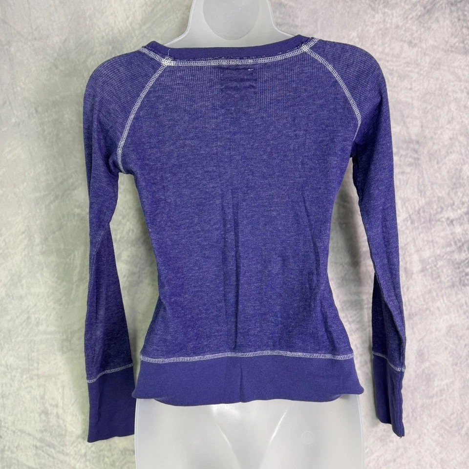 Top Térmico Púrpura De Colección Y2k Manga Larga Bolsillo Elena Gilbert Cyber Indie Grunge Foto 3 de 4