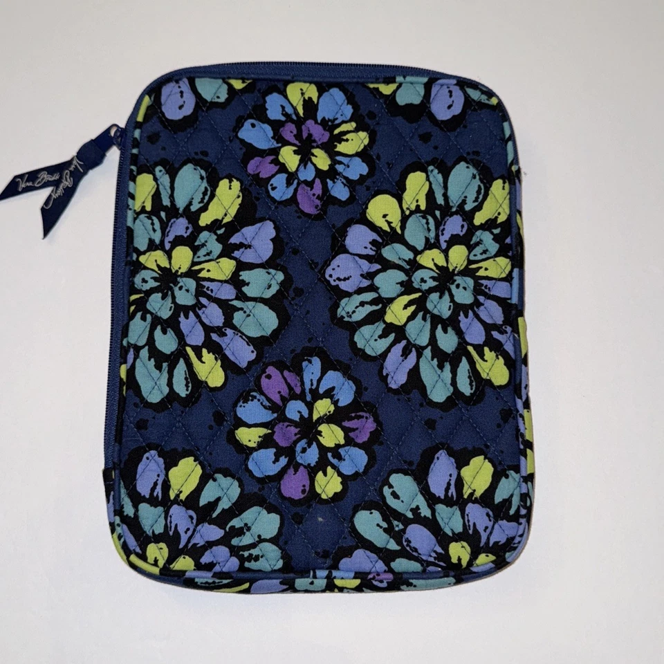 Vera Bradley Tablet iPad E Funda Lectora Indigo Pop Azul Cremallera Acolchada Foto 2 de 4