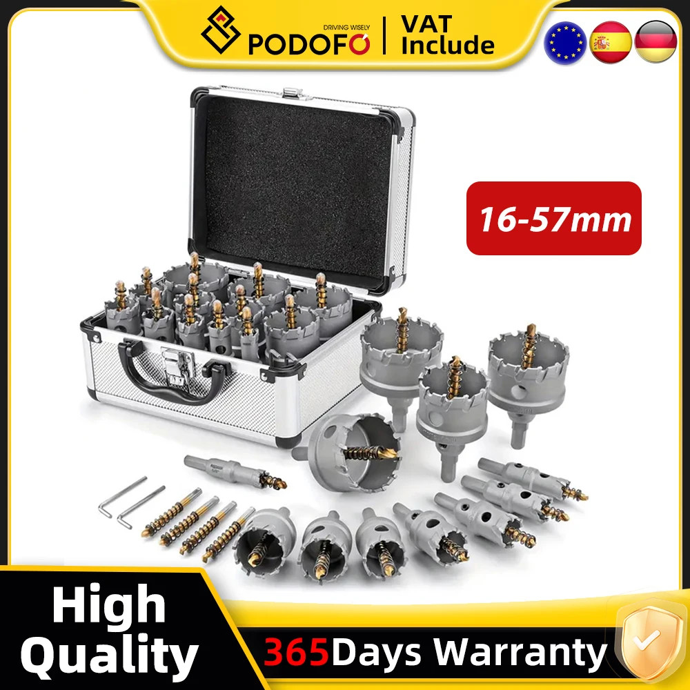 Kit de scie cloche en carbure pour métal 5/8 pour percer l'inox proprement et sans bavure
