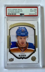 2015 UPPER DECK #P-100 CONNOR MCDAVID-PORTRAITS ROOKIE PSA 10