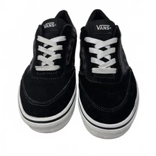 Vans Youth Black and Gray Checkerboard Sneakers Sz 6 EU 38