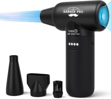 Compressed Air Duster - Electric Duster for Hair Barber, 3 Gear Mini Portable Je