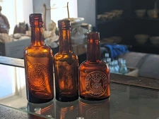 3 Mini Sample CROWN DISTILLERIES San Francisco California Whiskey Bottle