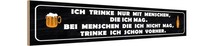 Holzschild 10X46 Cm Ich Trinke Nur Mit Menschen Mag Spruch Zitat Deko Geschenk H