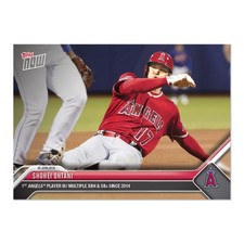 Shohei Ohtani 2023 MLB Topps Now Card Multiple Extra-Base Hits & Steals Used