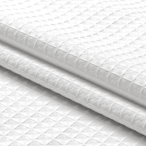 Extra Long Waffle Shower Curtain - Heavy Duty 96"W x 72"L (Pack of 1) White - Picture 7 of 7