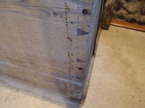 Chest George III Pine marriage chest Scandinavian c1780 - Picture 8 of 11