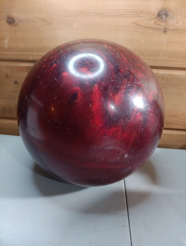 Hammer Lite Bowling Ball 11 LB 14 Oz Red Marble - Picture 3 of 6