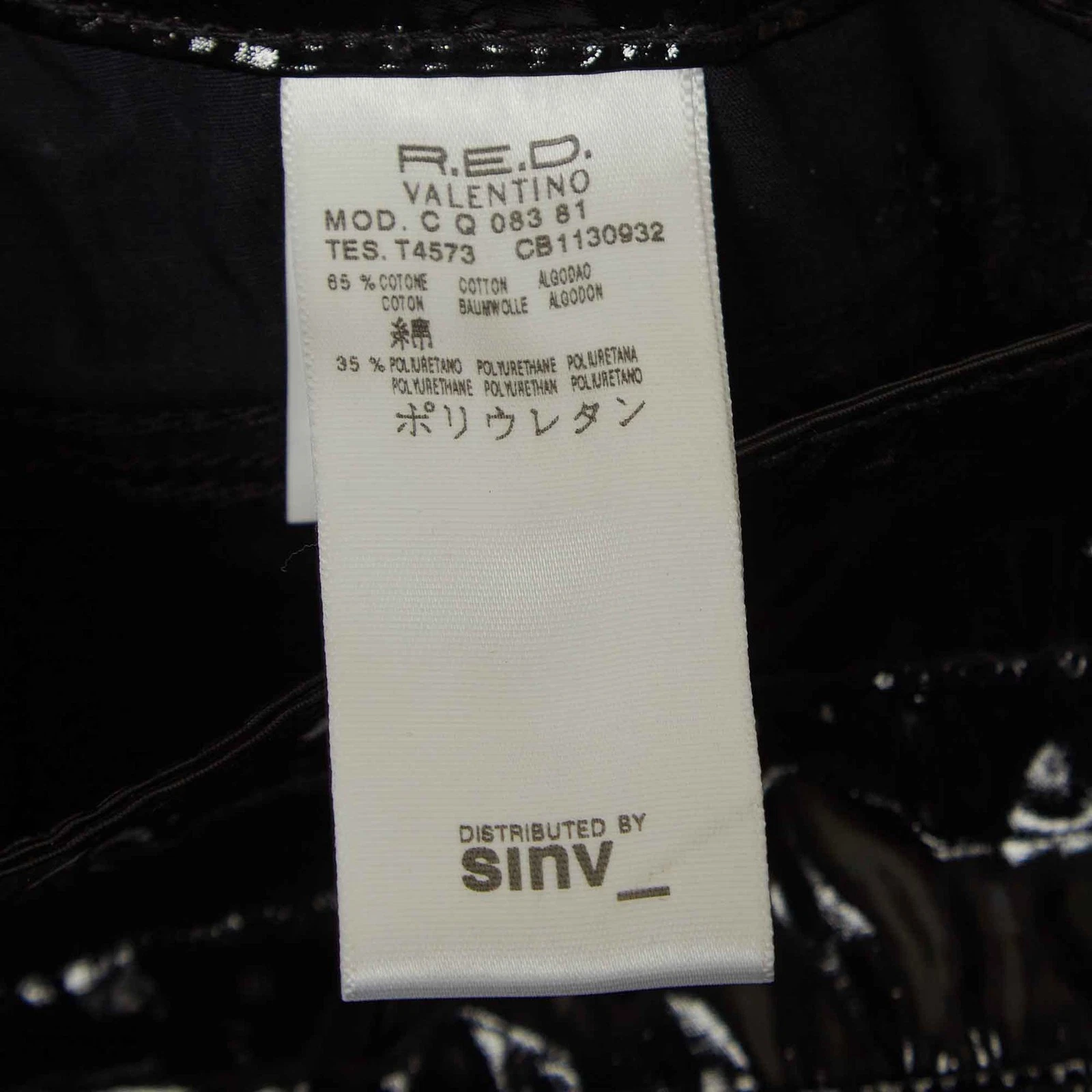 Pantaloni da tasca ROSSI Valentino Neri Sintetici Dettagli M