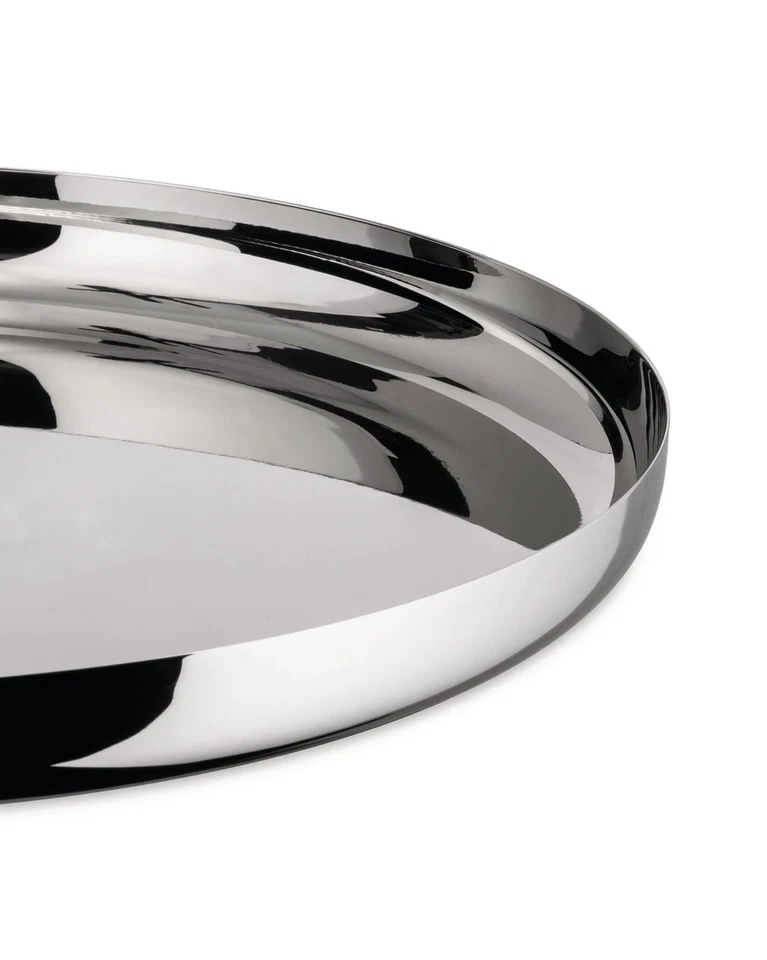 Alessi Jasper Morrison Round Tray Polished Stainless Steel (JM14) 13¾ Dia; Italy - Image 2 of 4
