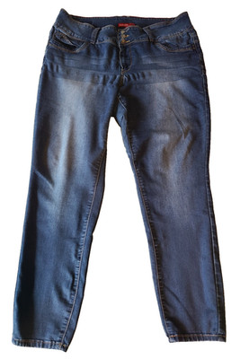 YMI Womens Denim Blue Jeans SIZE 18 Mid-Rise Slim Cotton Polyester Spandex