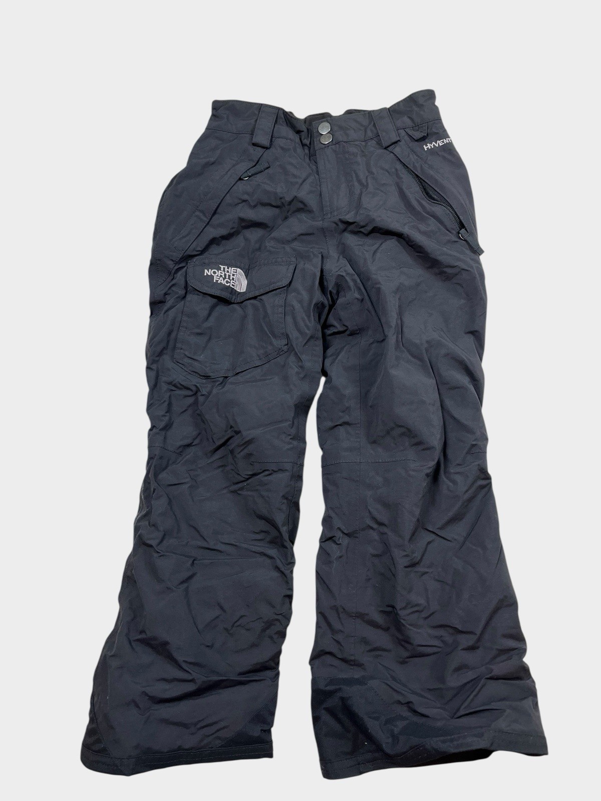 Black North Face Hyvent Ski Snow Snowboarding Pants Youth Girls Size S Small 7/8