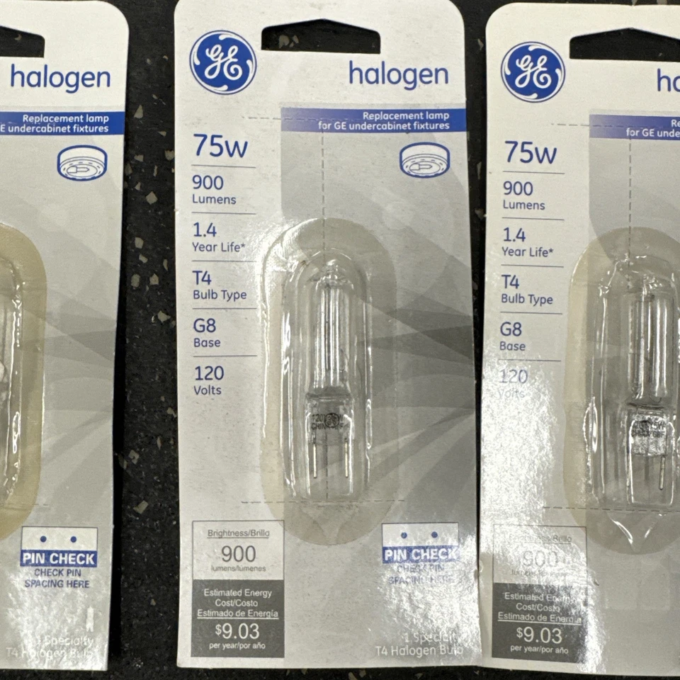 GE T4 Bulb Tyle G8 Base 120 Volts 75 W 97666 - Lot of 6 - Image 2 of 3