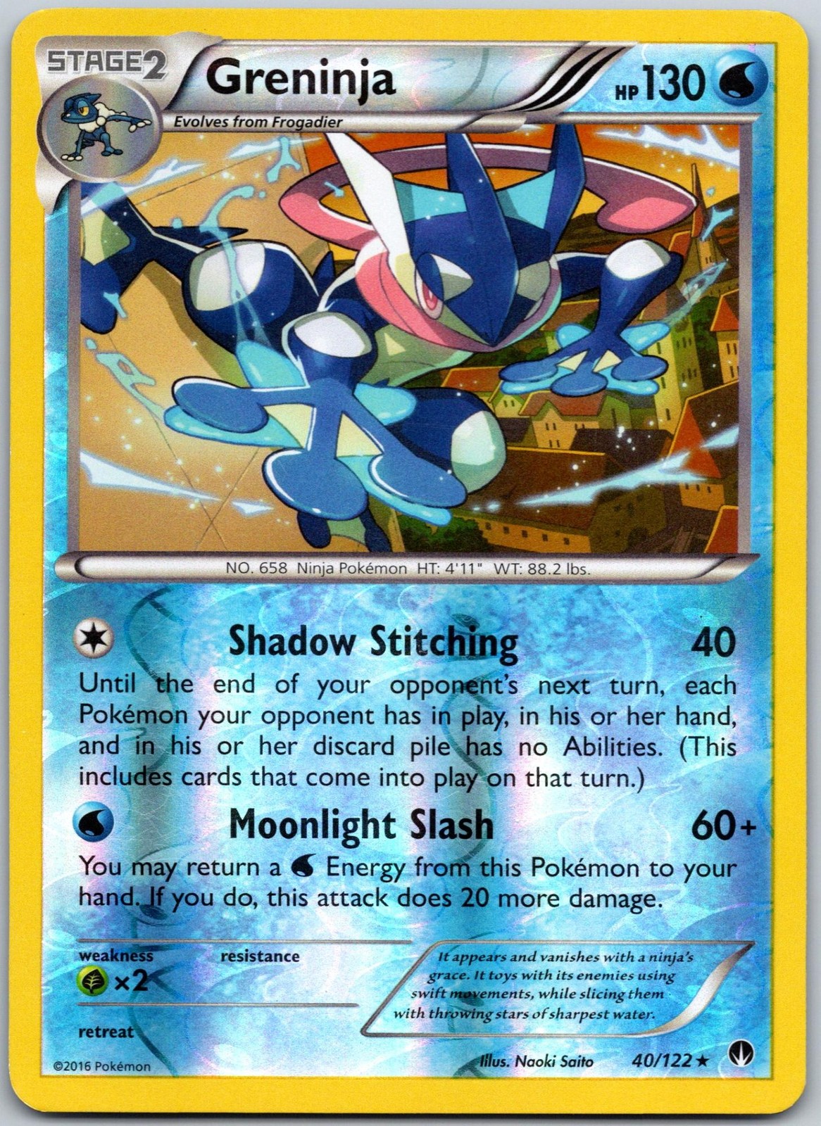 Greninja 40/122 Reverse Holo Rare BREAKpoint LP