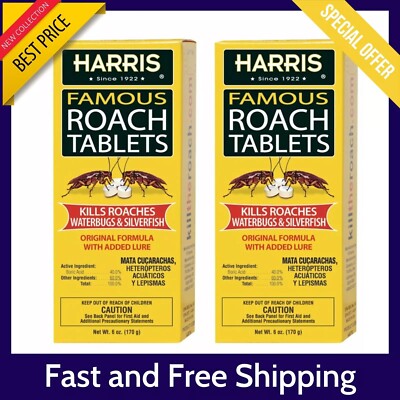 Harris Roach Tablets, Boric Acid Roach and Insects Killer with Lure, Alternative