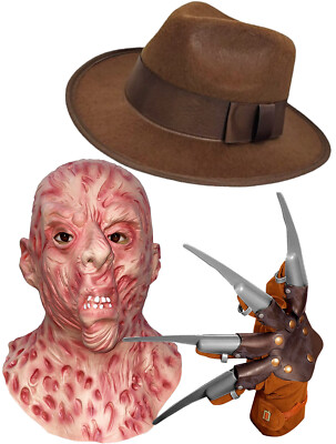 Herren Freddy Krueger Halloween Kostüm Verkleidung Nightmare On ELM Street Outfit