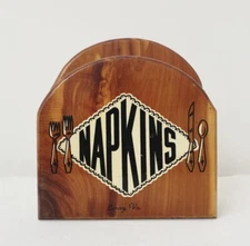 Vintage wood napkin holder, Luray, VA.