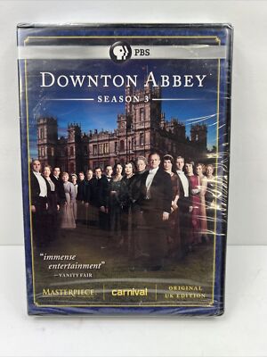 Downton Abbey: Season 3 (DVD, 2013, 3-Disc Set) Original UK Edition  New Sealed