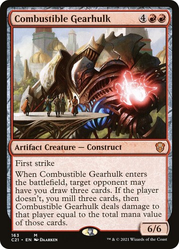 MTG Combustible Gearhulk  - Commander 2021 #163