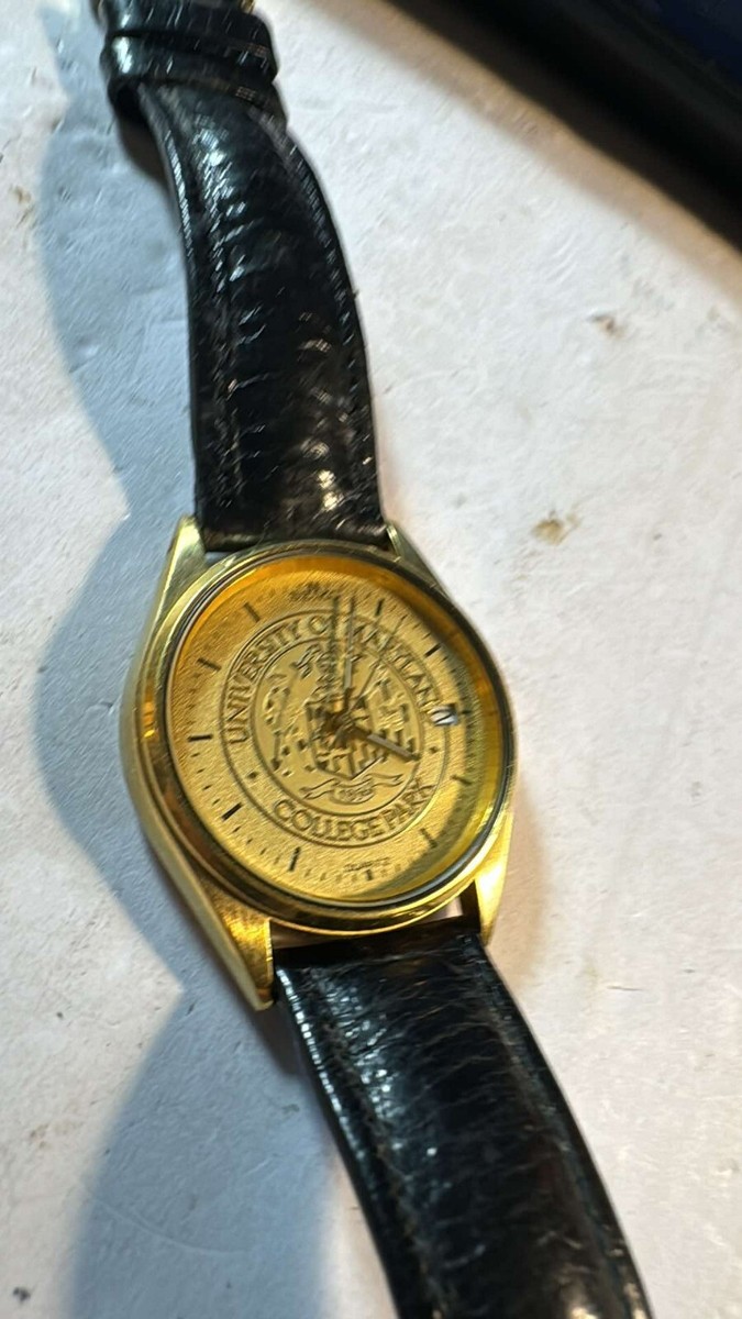 ultra rare mens gt university of maryland seiko watch 7n43-8128