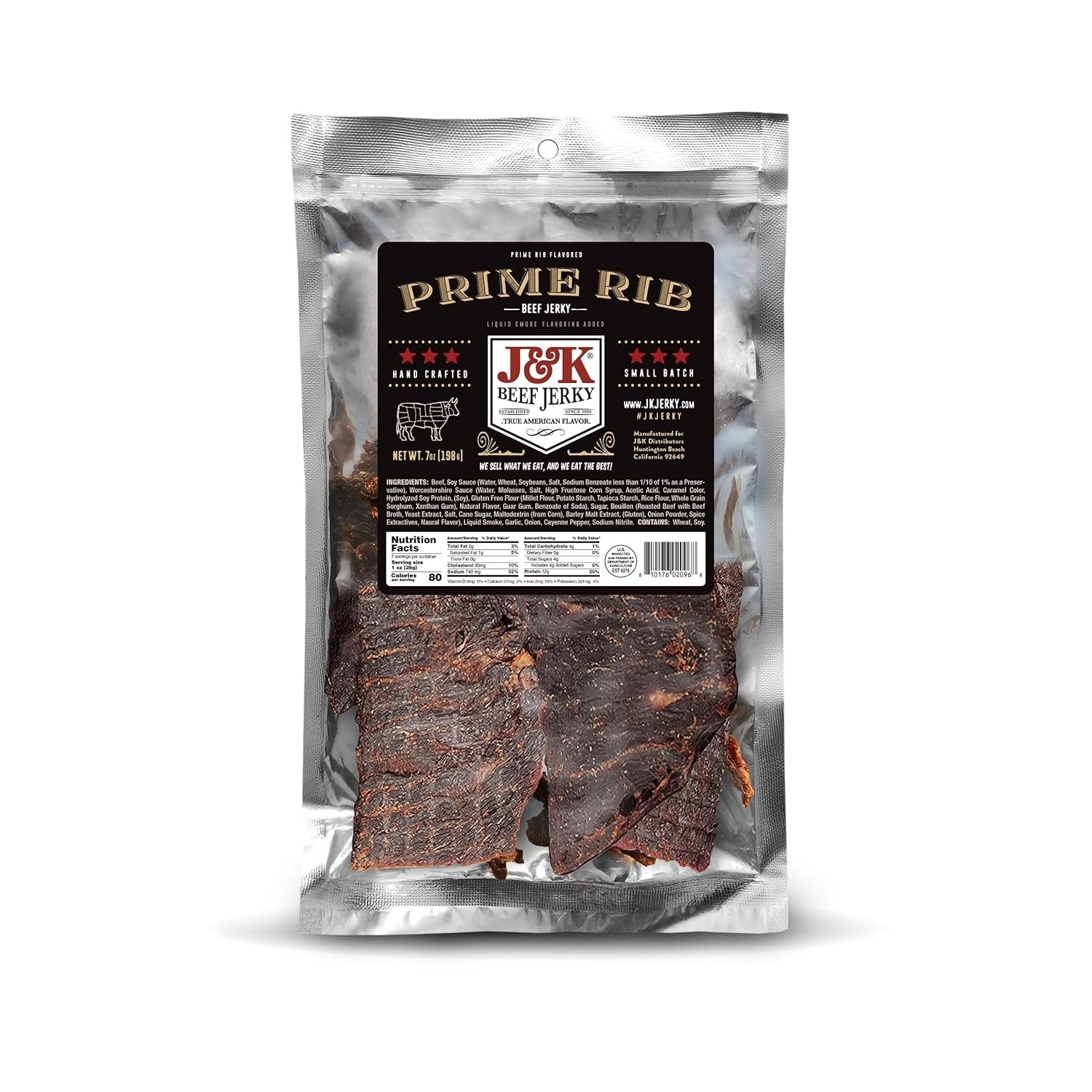 PREMIUM Prime Rib Ribeye Steak Beef Slab Jerky JUMBO 7 Oz. BAG GEHRKE