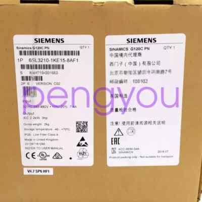 1PCS Siemens 6SL3210-1KE15-8AF1 SINAMICS G120C Rated P0wer new Fedex or DHL