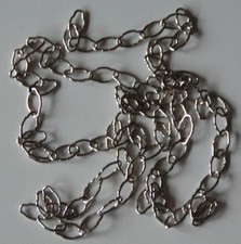 Naszyjnik ozdobny dekoracyjny, kolor srebrny, długość 100 cm