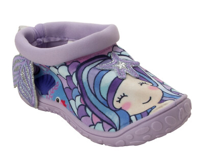 GIRLS 3D PURPLE MOLLY MERMAID BEACH SURF WET WATER SOCKS AQUA SHOES UK SIZE  5-10 UK