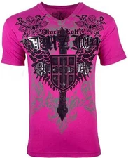 Raw State by Affliction Men's T-Shirt Harlow Biker Cross Y2K S-5XL