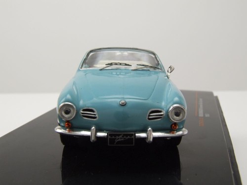 Modellino auto VW Karmann Ghia Cabrio 1955 blu chiaro 1:43 ixo models - Foto 5 di 9