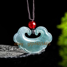 Certified Jadeite Blue  Rich and Auspicious Jade Pendant Fashion