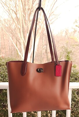 Coach C0692 Work Willow Saddle Brown Leather Shoulder Bag With