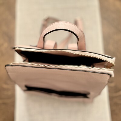 Dune London Vegan Leather Adjustable Strap Backpack Blush  display picture 3