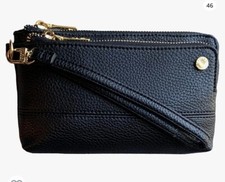 BRAND NEW STEVE MADDEN TRELL CLUTCH BLACK PEBBLE NWT