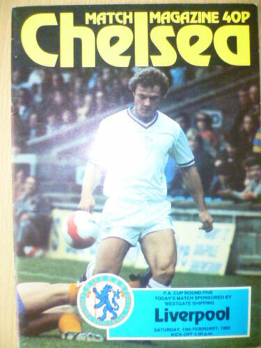Programme Officiel Chelsea Vs Stoke City – 5e Tour De La FA Cup, 8 Février 1969 – Édition Vintage En Très Bon état