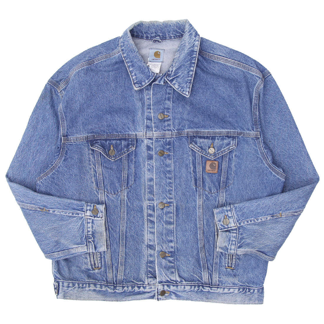 Vintage Carhartt J12 DST Denim Trucker Jacket Made In USA | eBay Vintage Carhartt J12 DST Denim Trucker Jacket Made In USA | eBay