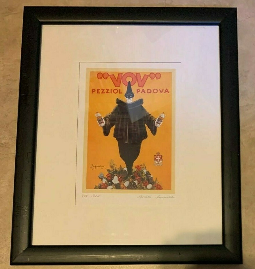 画家Silvio Di Volo イタリア　絵サイズ30x40額サイズ60x49 Vov Pezziol Padova Leonetta Cappiello Italy 1922 Art Framed Print