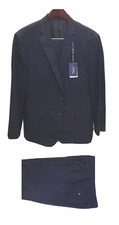 Ralph Lauren NERO21RZD987 Plaid Wool Suit Navy 40Short 34W