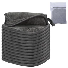  Makeup Remover Cloth,Reusable Microfiber Makeup 1 Count (Pack of 12) darkgrey